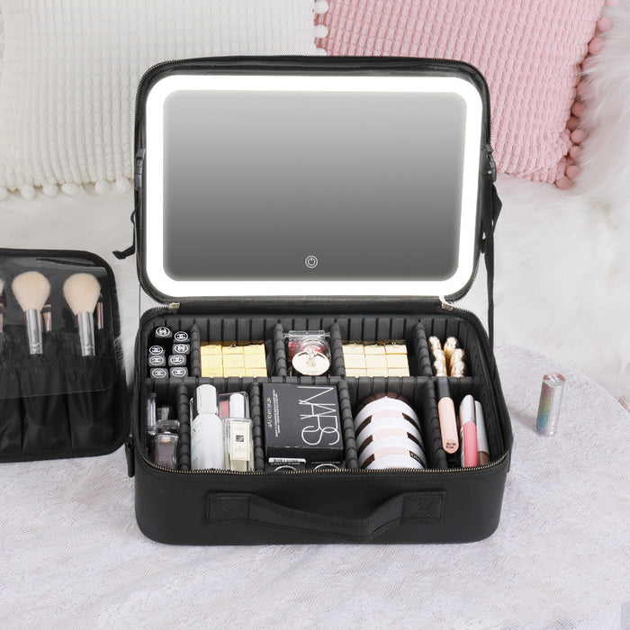 Travel With Light And Mirror Cosmetic Bag