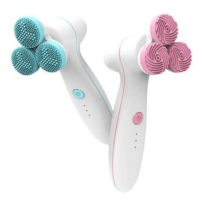 Three round 3D silicone cleansing instrument