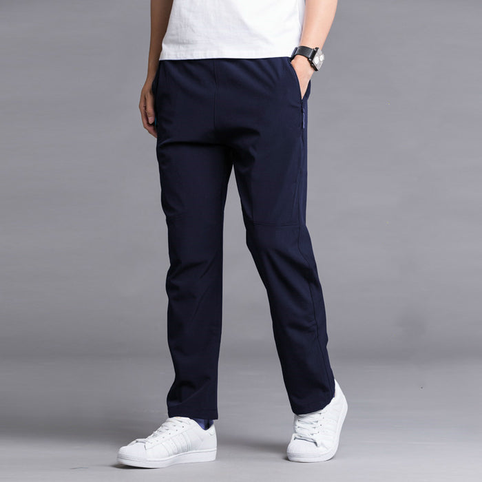 Loose straight thin sports pants men