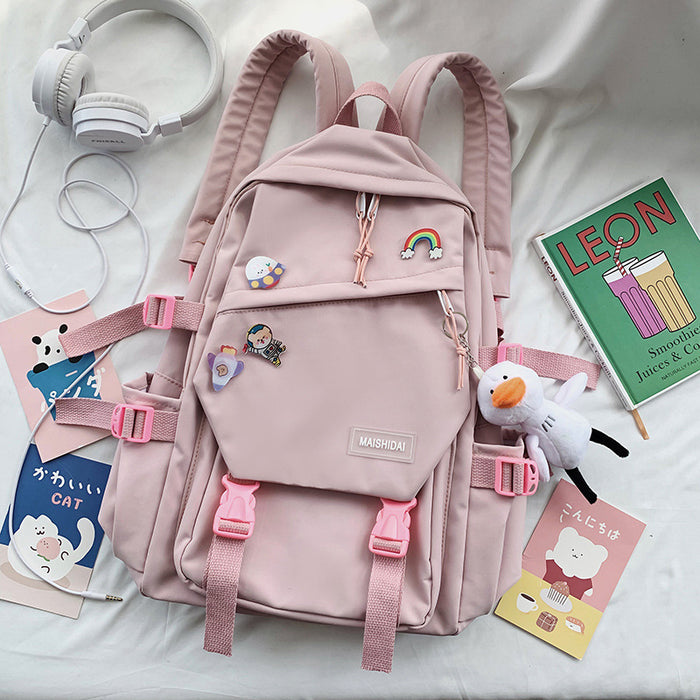 Women Fashion Casual School Bag Campus Backpack