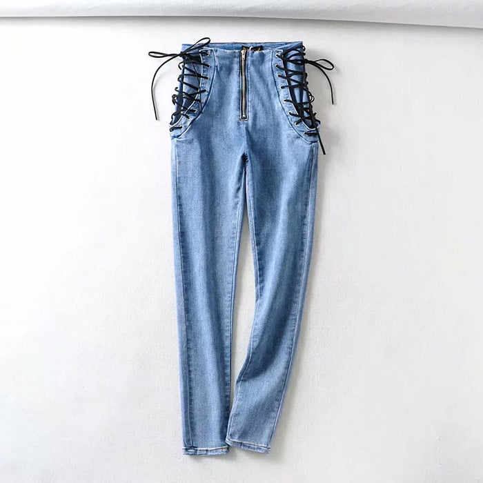 Jeans mit hoher Taille