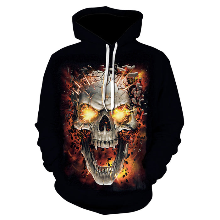 Men's  3D Sweatshirt Skull Digital Print Hoodie