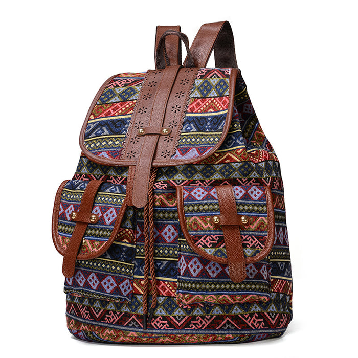 Ethnic style backpack women bag