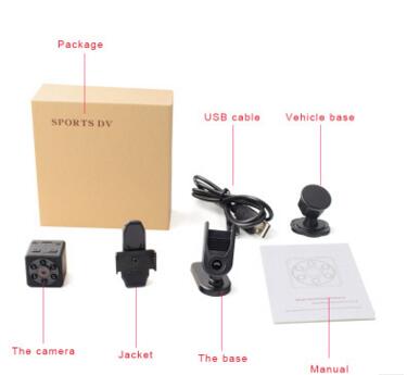 SQ11 camera motion DV wireless mini camera recorder IR night vision 1080P small camera