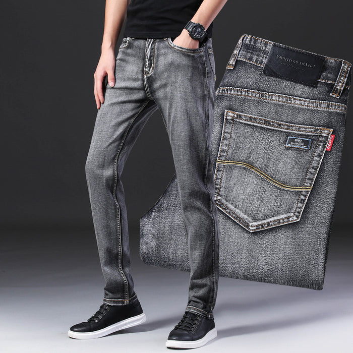 Men's Small Feet Stretch All-match Loose Casual Jeans