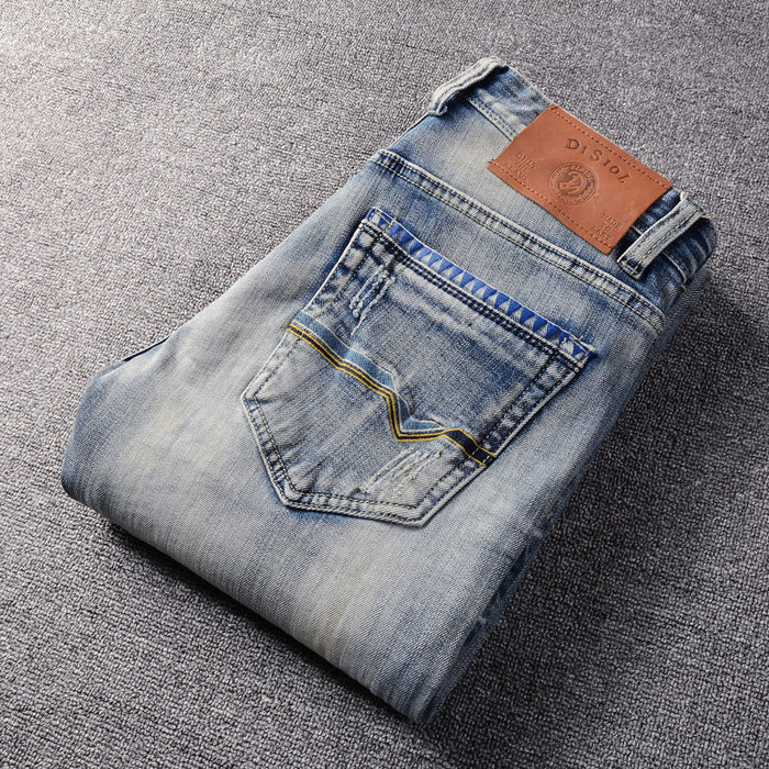 European And American Fashion Ripped Men's Jeans