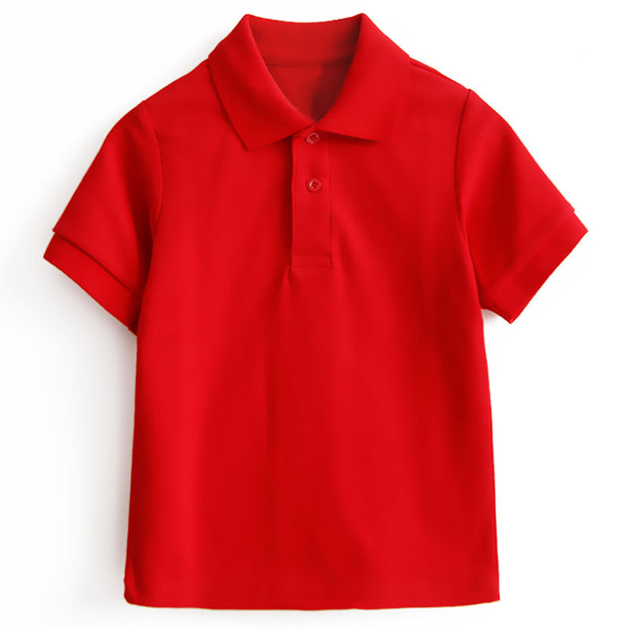 Children's Polo Shirt With Solid Color Cotton Lapel