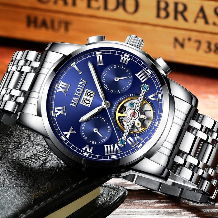 man watches hedge automatic mechanical watches Tourbillon waterproof hollow men's swimming.