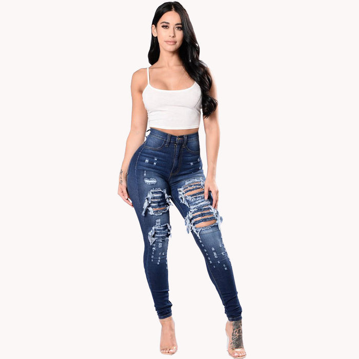 Zerrissene Jeanshose für Damen 