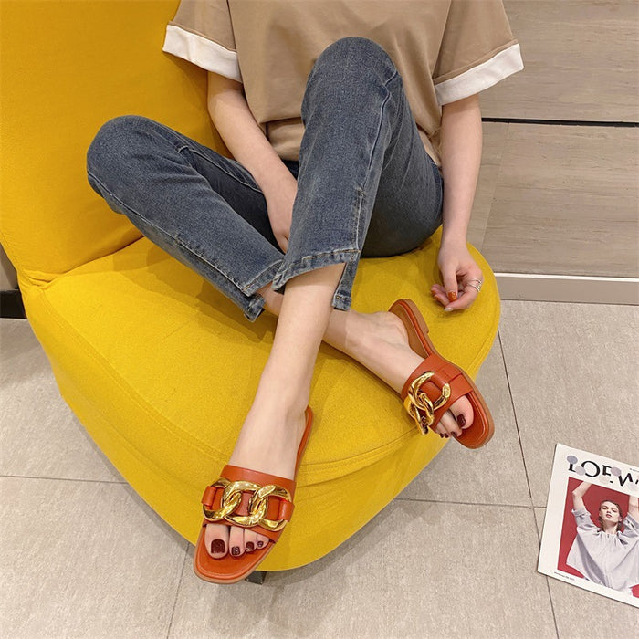 Candy-colored Outer Wear Sandals And Slippers Women