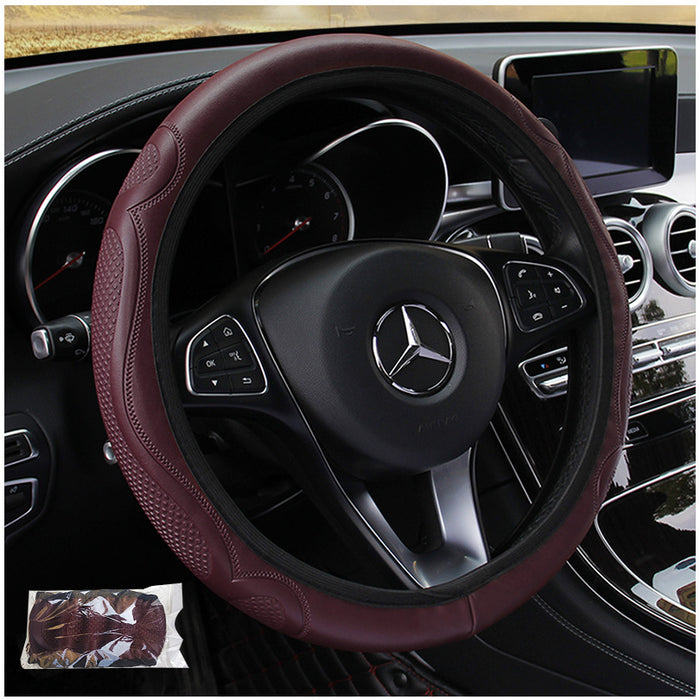 Wear-resistant Embossed Car Steering Wheel Cover Without Inner Ring