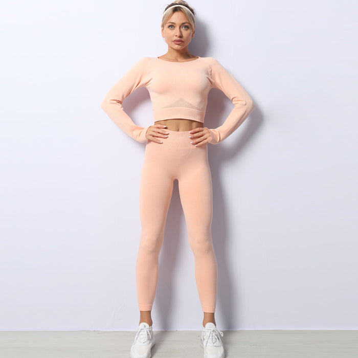 Seamless Knit Autumn Winter Fitness Sports Yoga Clothes Women's Suit