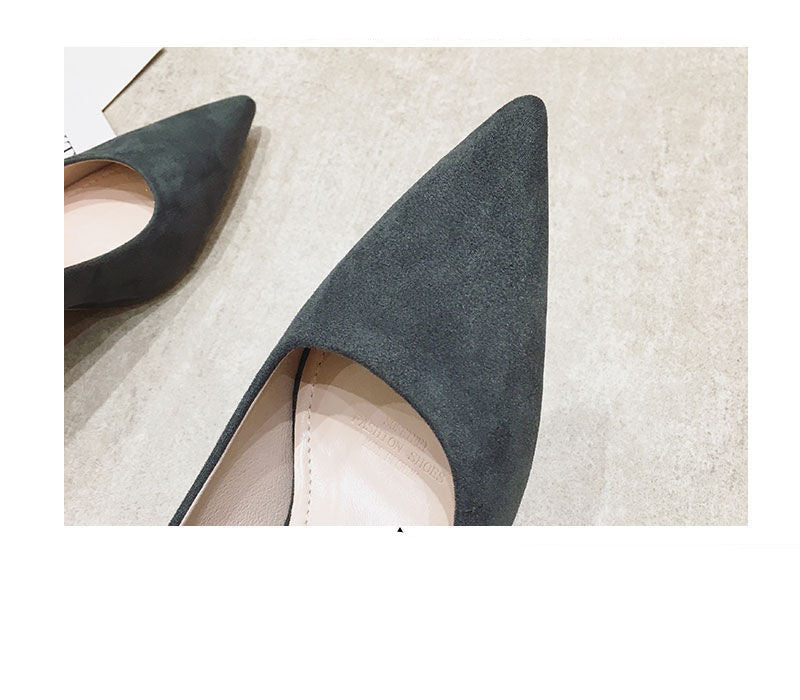 Stiletto Pointed Toe Spring Suede Pumps