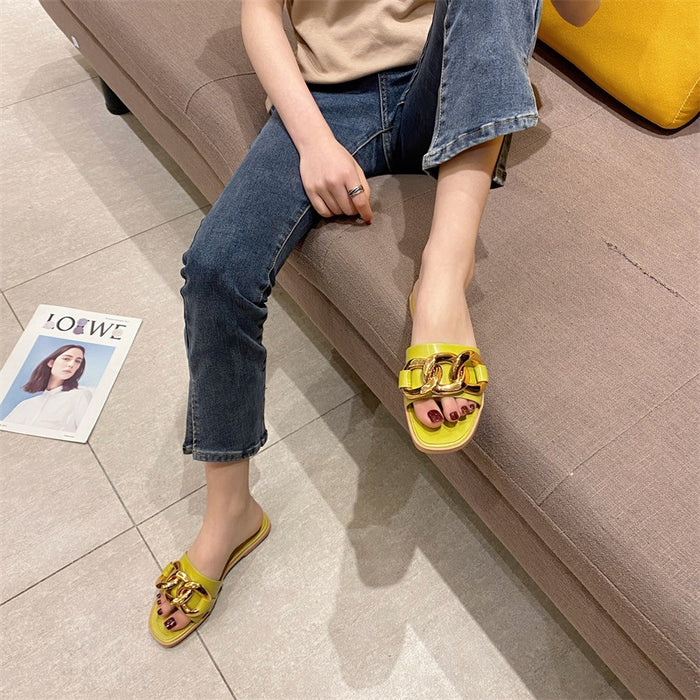 Candy-colored Outer Wear Sandals And Slippers Women