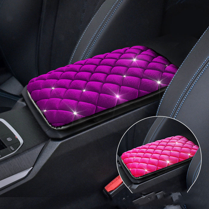 Women's Winter Plush Armrest Box Cushion Hand-held Cover For Car