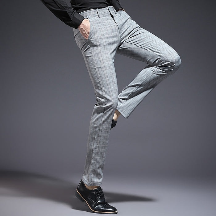 Casual pants Plaid slim men's pants