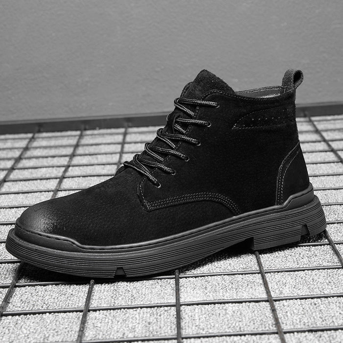 Lace-up Martin Boots Men Platform Ankle Boots Fall Winter Shoes