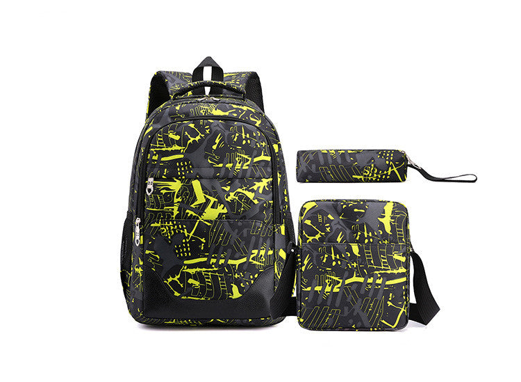 Three Piece Large Capacity School Bag Leisure Travel