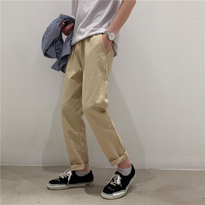 Men's Straight Leg Pants Loose Wide Leg Pants