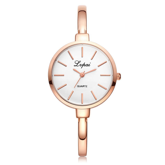 Lvpai Rose Gold Frauen Armband Uhren Mode Luxus Quarz-Uhren Marke Damen Casual Kleid Sport Uhr Uhr