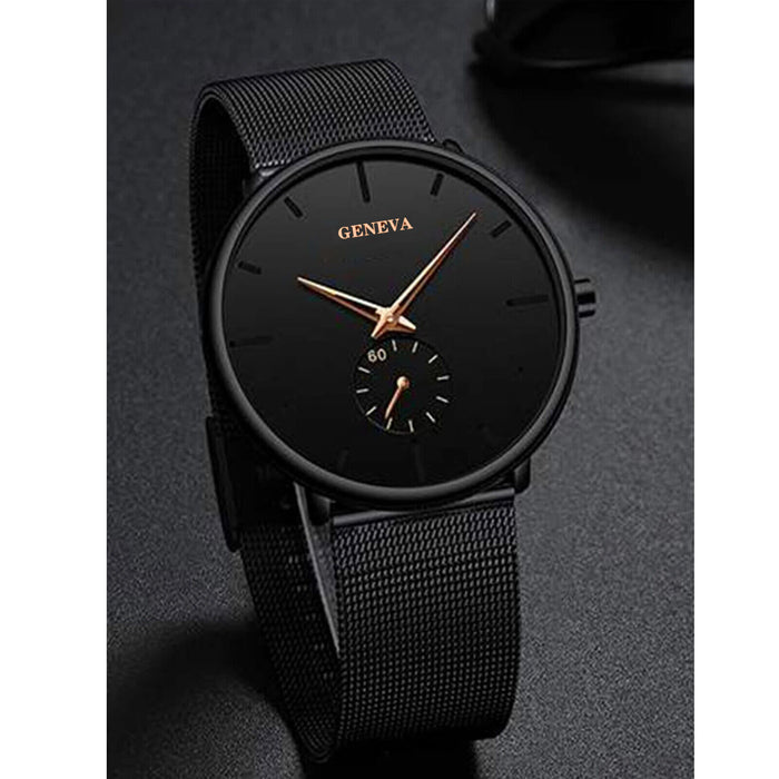 Herren-Quarzuhr Relojes De Hombre Minimalistische Ultra-Edelstahlbanduhren