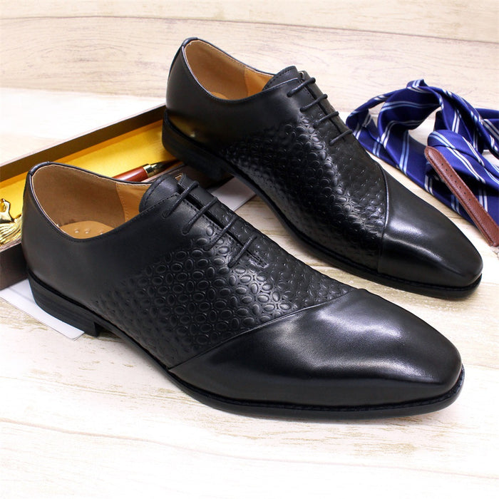 Summer British Spot Men's Shoes Business Dress Shoes Men