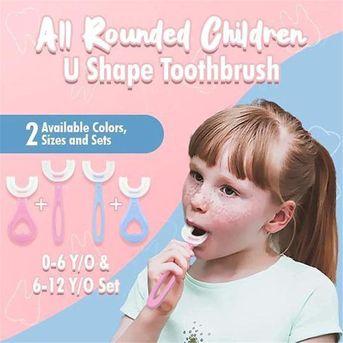 Kids Toothbrush U-Shape 360 Degree Infant Teether Baby Toothbrush Children Silicone Brush For Toddlers Oral Care Cleaning