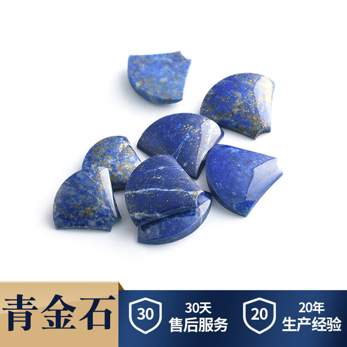 Natural Lapis Lapis Ringed Face Fan Gem Afghan Lapis Lapis Lapis Skirt Pendant Necklace Naked Stone Factory Wholesale