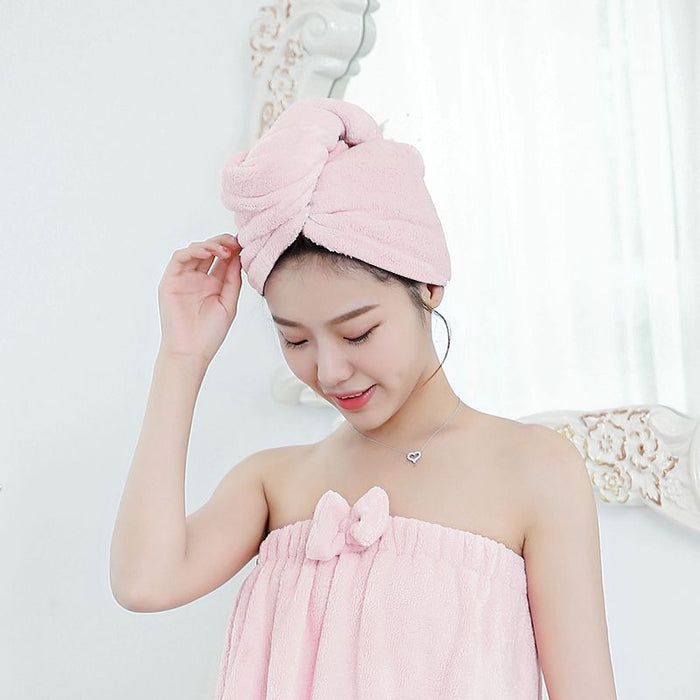 Thickened Dry Hair Cap Quick Dry Wipe Hair Absorbent Dry Hair Towel Long Hair Dry Hair Towel Vibrato Adult Baotou Shower Cap Female