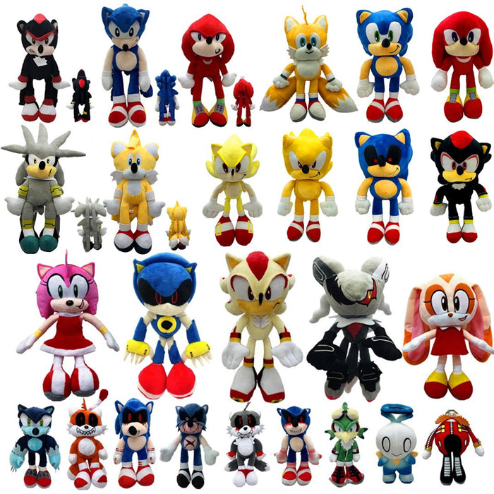 Genuine Authorized Super Sonic Plush Toy Q Version Ultrasonic Mouse Sonic Backpack Hedgehog Shatter Doll