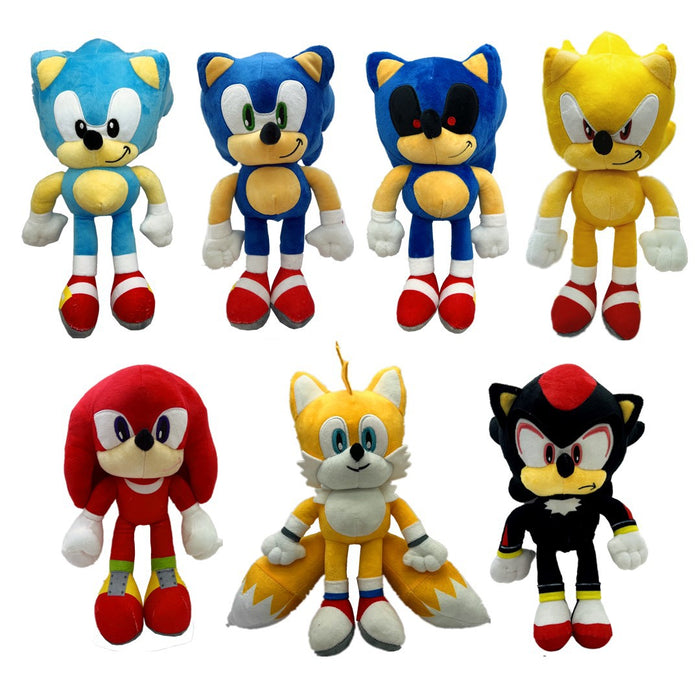 Genuine Authorized Super Sonic Plush Toy Q Version Ultrasonic Mouse Sonic Backpack Hedgehog Shatter Doll