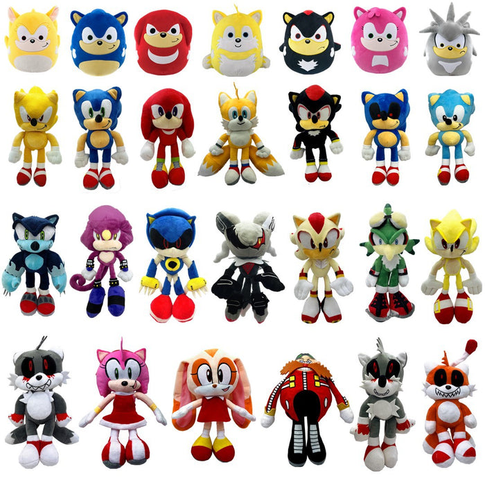 Genuine Authorized Super Sonic Plush Toy Q Version Ultrasonic Mouse Sonic Backpack Hedgehog Shatter Doll