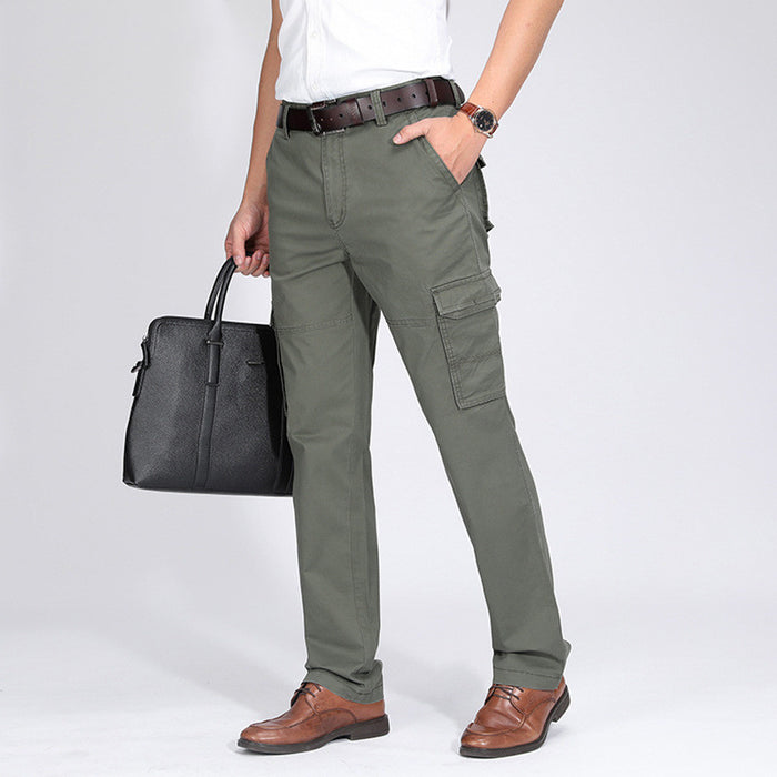 Men's Fleece Lining Multi-Pocket Cargo Pants