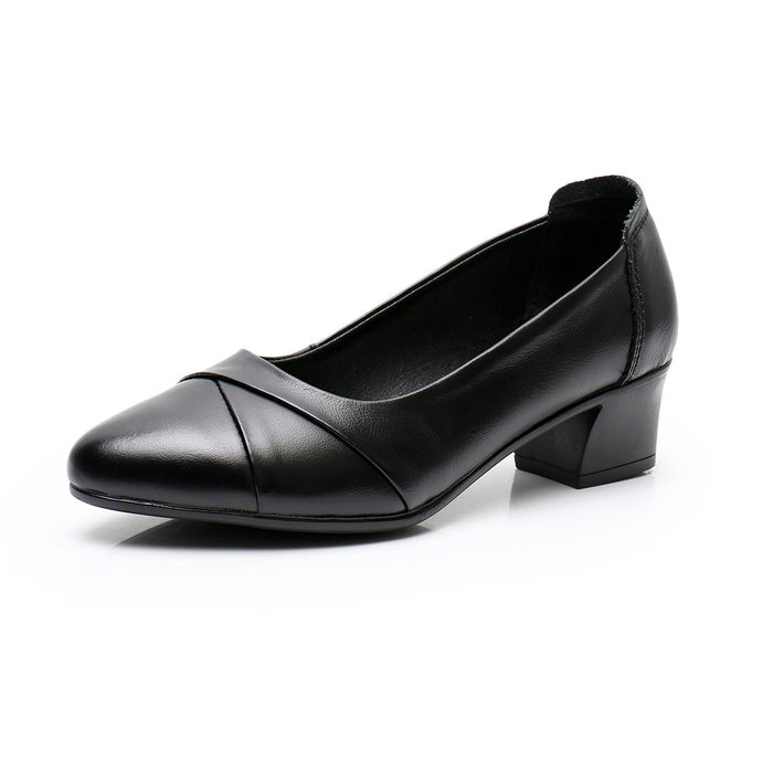 Women's Fashion Top Layer Cowhide Pumps