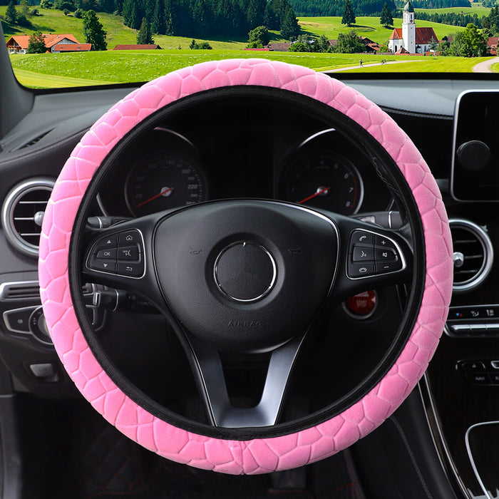 Car Steering Wheel Cover Water Cube Super Soft Short Pile