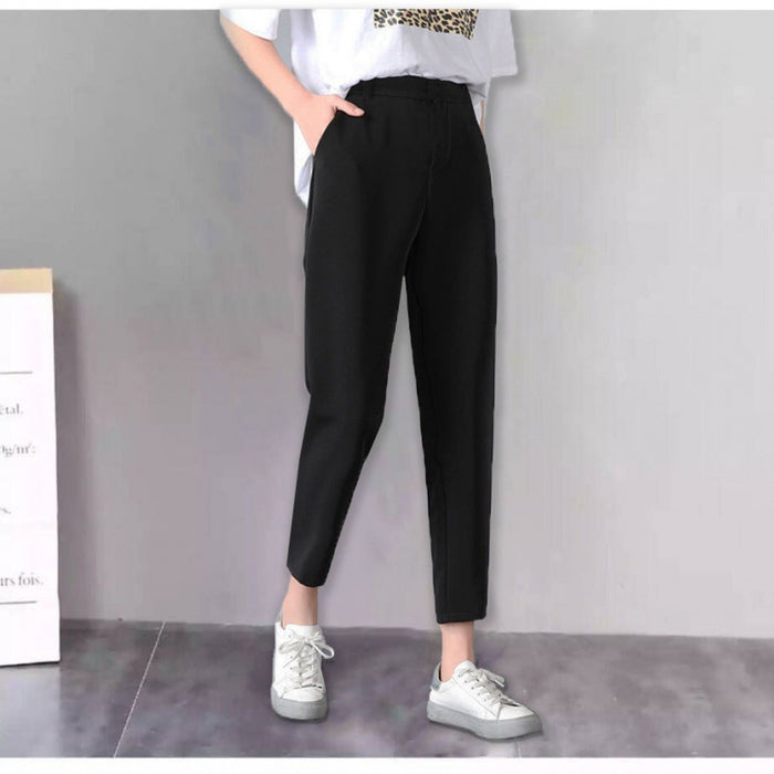 Women's Fleece-lined  Autumn And Winter New Loose Fat Baggy Pants Cropped Pants Harem Pants Sports Pants