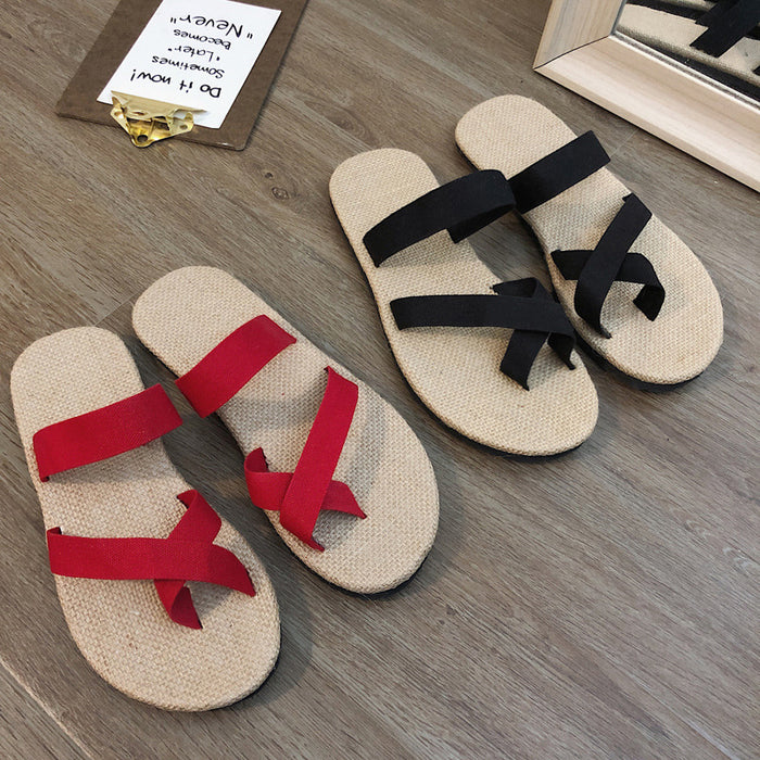 Chinese Style Linen Slippers Men