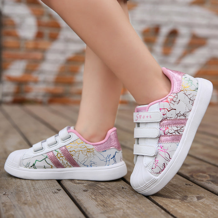 Spring And Autumn New Girls Children's Sports Shoes Student Shell-toe Sneakers