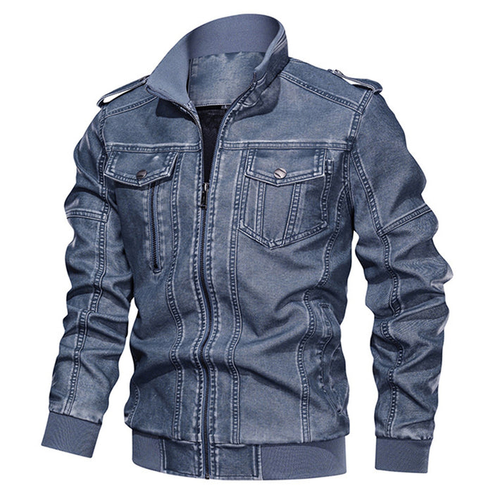 Winter And Autumn Men Leather Jacket Men Motorcycle Jackets