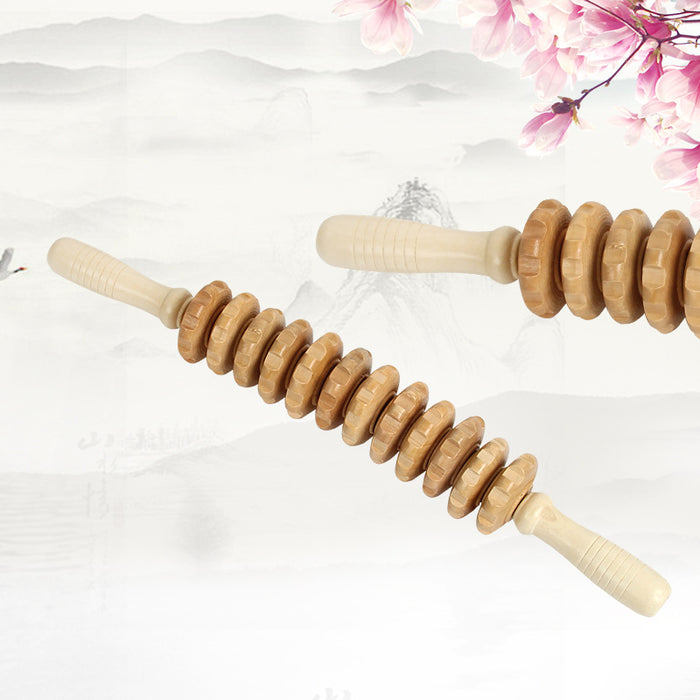 Roller Massage Belly Back Wooden Massager