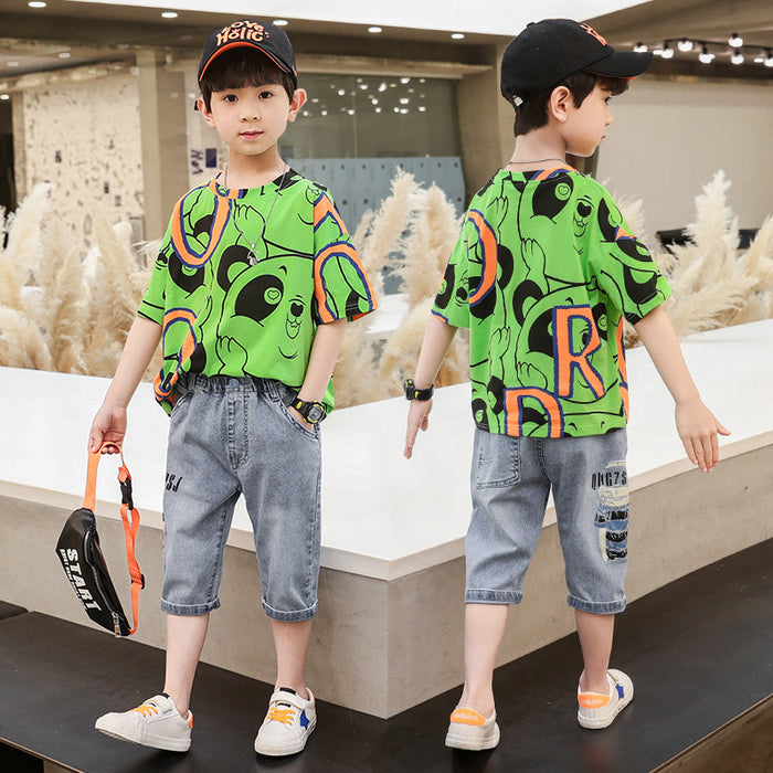 Children's Clothing Boys Summer Suits, Big Boys, Handsome Boys, Korean Style Short Sleeves