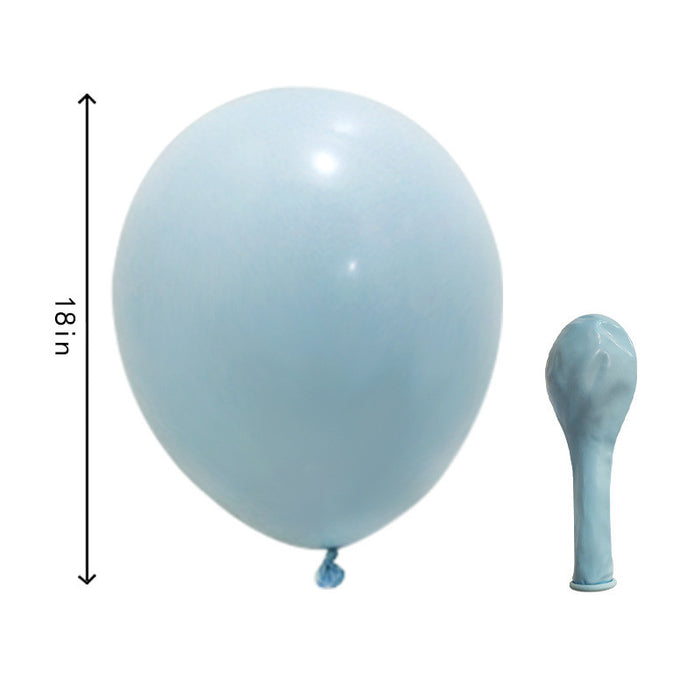 Macaron Balloon Blue Metal Silver Balloon