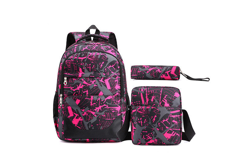 Three Piece Large Capacity School Bag Leisure Travel