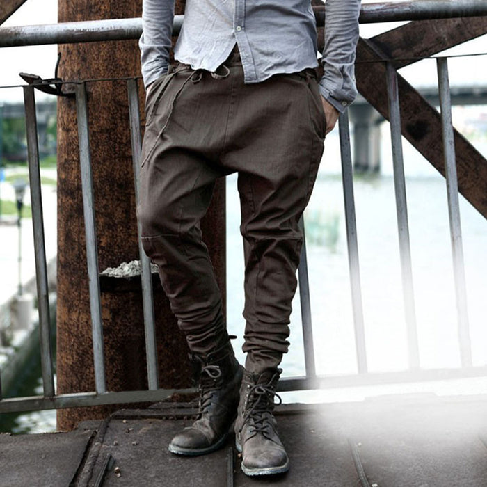 Trousers Men's Solid Color Casual Pants Feet Pants