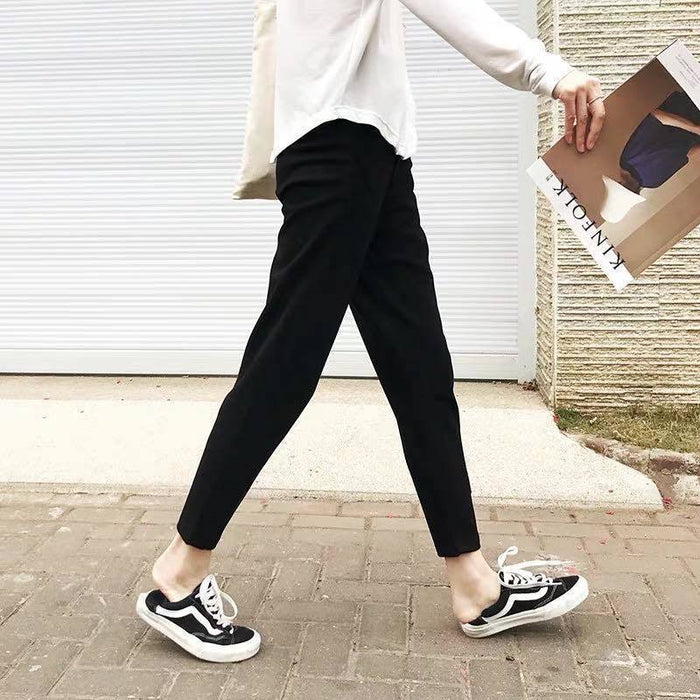 Women's Fleece-lined  Autumn And Winter New Loose Fat Baggy Pants Cropped Pants Harem Pants Sports Pants