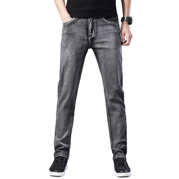 Men's Small Feet Stretch All-match Loose Casual Jeans