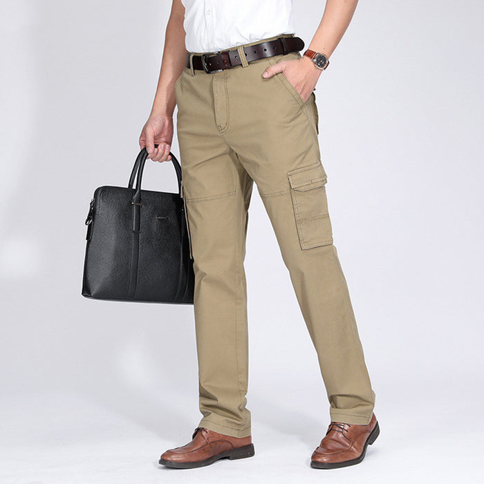 Men's Fleece Lining Multi-Pocket Cargo Pants