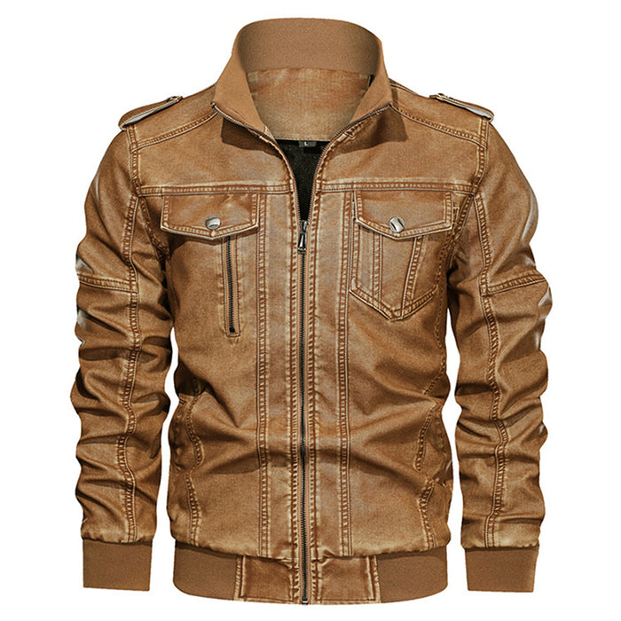 Winter And Autumn Men Leather Jacket Men Motorcycle Jackets