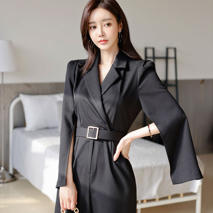 Fashion Ragged Sleeve Split Jumpsuit For Women