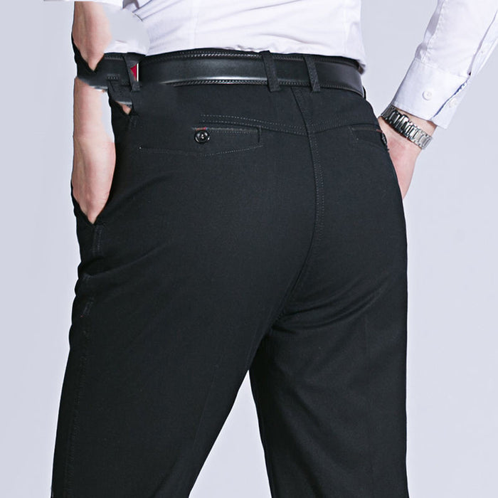 Casual Pants Straight Loose High Waist Deep Crotch Middle-aged Men's Pants